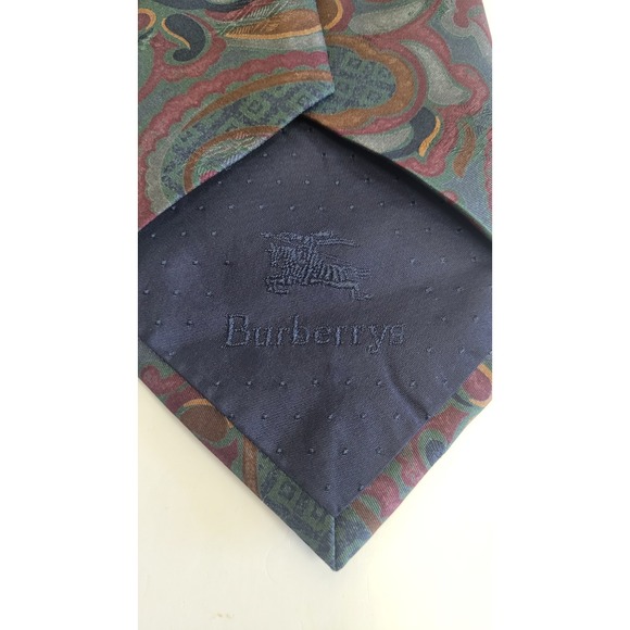 Burberrys Of London Paisley Necktie Multicolor Men's Length 57‎ Inches - Picture 2 of 7